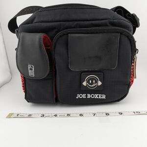 Joe Boxer Black and Red Crossbody Belt Bag